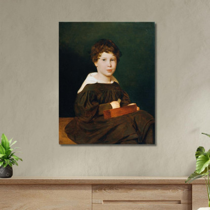 Heinrich Werner (1830-1861) Figlio Della Coppia Johann E Magdalena Werner Ferdinand Georg Waldmüller fgw65 quadro stampato su t