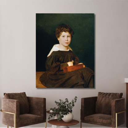 Heinrich Werner (1830-1861) Figlio Della Coppia Johann E Magdalena Werner Ferdinand Georg Waldmüller fgw65 quadro stampato su t