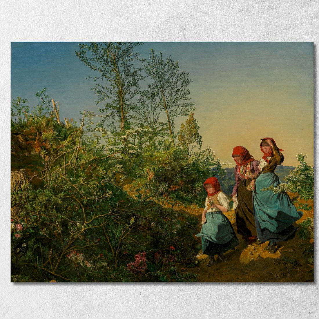 Andare In Chiesa In Primavera Ferdinand Georg Waldmüller fgw76 quadro stampato su tela