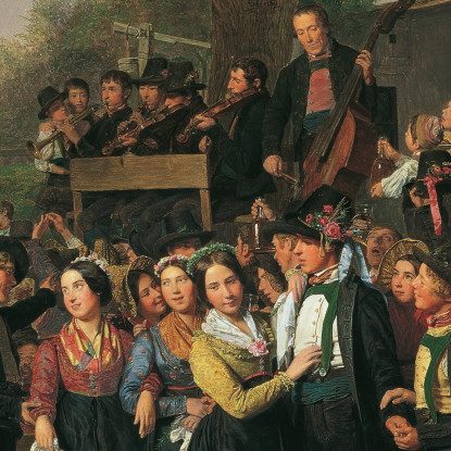 Matrimonio Contadino Della Bassa Austria Ferdinand Georg Waldmüller fgw84 quadro stampato su tela