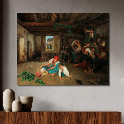 Preparativi Per La Celebrazione Della Vendemmia Ferdinand Georg Waldmüller fgw92 quadro stampato su tela