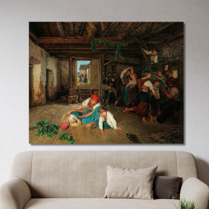 Preparativi Per La Celebrazione Della Vendemmia Ferdinand Georg Waldmüller fgw92 quadro stampato su tela