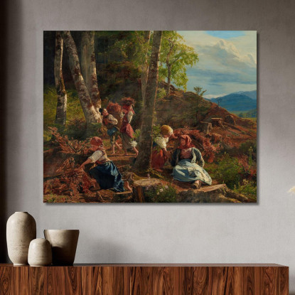 Raccoglitori Di Legna Nel Wienerwald Ferdinand Georg Waldmüller fgw94 quadro stampato su tela