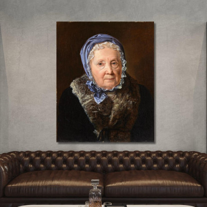 Rosina Wieser All'Età Di 83 Anni Ferdinand Georg Waldmüller fgw97 quadro stampato su tela
