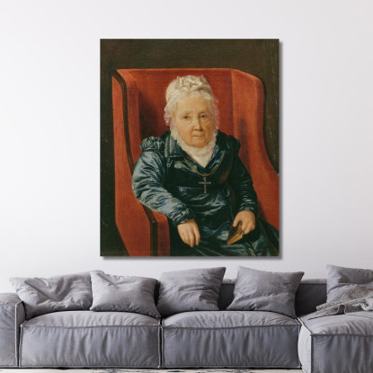 Rosina Wieser In Poltrona Ferdinand Georg Waldmüller fgw98 quadro stampato su tela