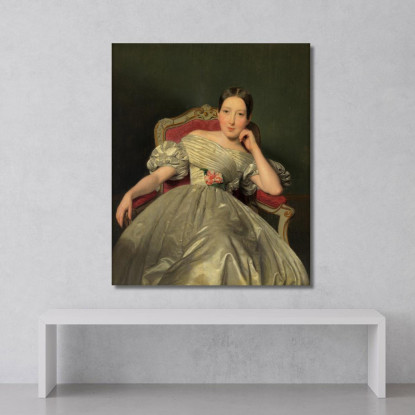 Ragazza Seduta In Abito Di Raso Bianco Ferdinand Georg Waldmüller fgw101 quadro stampato su tela