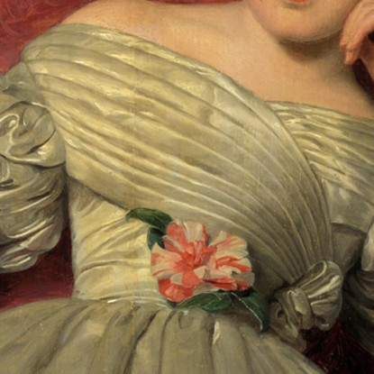 Ragazza Seduta In Abito Di Raso Bianco Ferdinand Georg Waldmüller fgw101 quadro stampato su tela