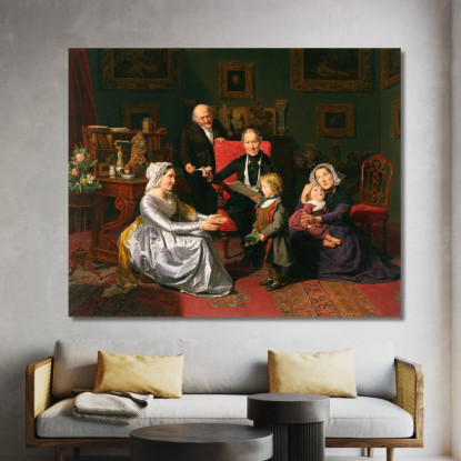 L'Adozione Ferdinand Georg Waldmüller fgw108 quadro stampato su tela