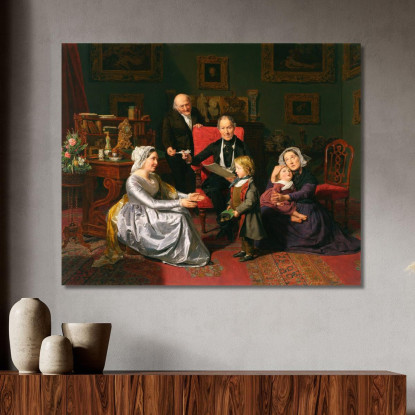 L'Adozione Ferdinand Georg Waldmüller fgw108 quadro stampato su tela