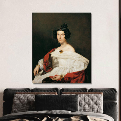La Moglie Del Funzionario Di Corte Josef Von Stadler Ferdinand Georg Waldmüller fgw116 quadro stampato su tela