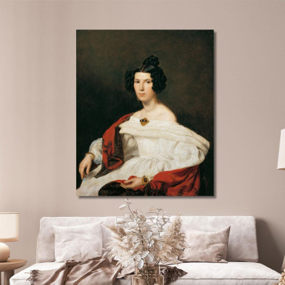 La Moglie Del Funzionario Di Corte Josef Von Stadler Ferdinand Georg Waldmüller fgw116 quadro stampato su tela