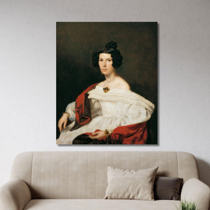La Moglie Del Funzionario Di Corte Josef Von Stadler Ferdinand Georg Waldmüller fgw116 quadro stampato su tela