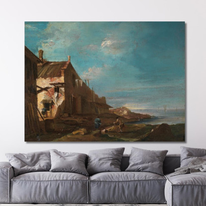 Un Capriccio Architettonico Costiero Francesco Guardi fgr3 quadro stampato su tela
