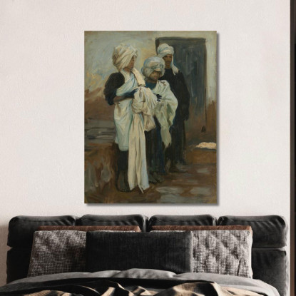 Tintori Egiziani Dell'Indaco John Singer Sargent jss58 quadro stampato su tela