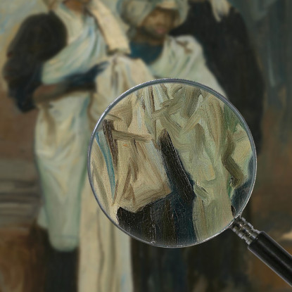 Tintori Egiziani Dell'Indaco John Singer Sargent jss58 quadro stampato su tela