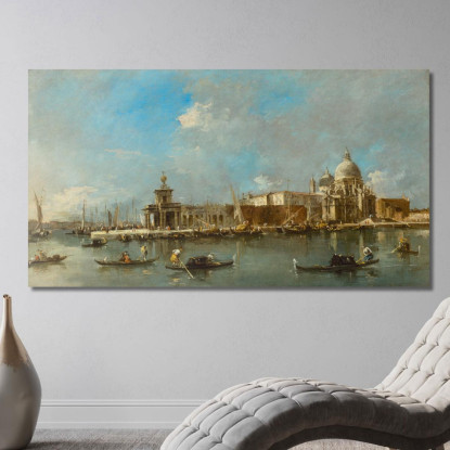 Santa Maria Della Salute E La Dogana Venezia Francesco Guardi fgr21 quadro stampato su tela