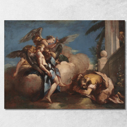 Gli Angeli Appaiono Ad Abramo Francesco Guardi fgr23 quadro stampato su tela