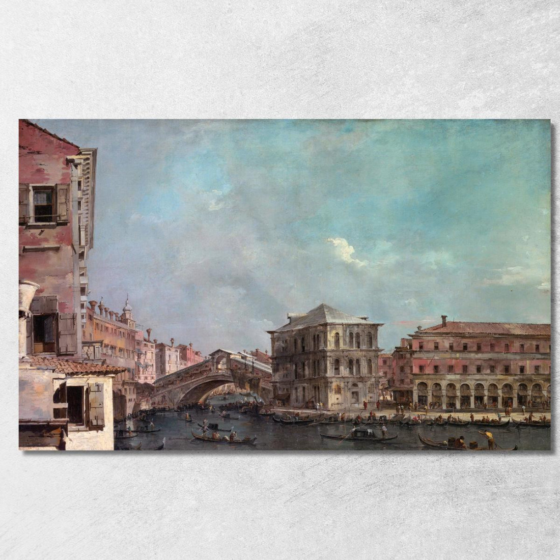 Il Canal Grande Sopra Il Rialto Francesco Guardi fgr27 quadro stampato su tela
