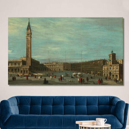 Piazza San Marco Venezia Vista Verso Ovest Francesco Guardi fgr33 quadro stampato su tela