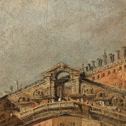Il Ponte Di Rialto E La Riva Del Vin Venezia Francesco Guardi fgr34 quadro stampato su tela