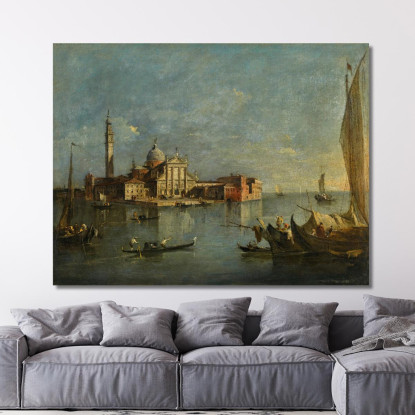Venezia Veduta Di San Giorgio Maggiore Francesco Guardi fgr41 quadro stampato su tela