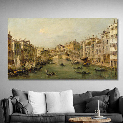 Venezia Il Ponte Di Rialto Francesco Guardi fgr46 quadro stampato su tela