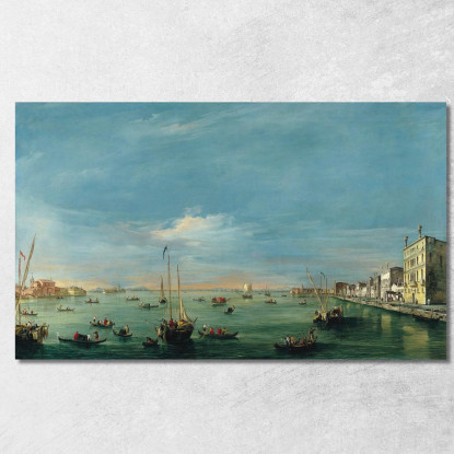 Veduta Del Canale Della Giudecca E Delle Zattere Francesco Guardi fgr50 quadro stampato su tela