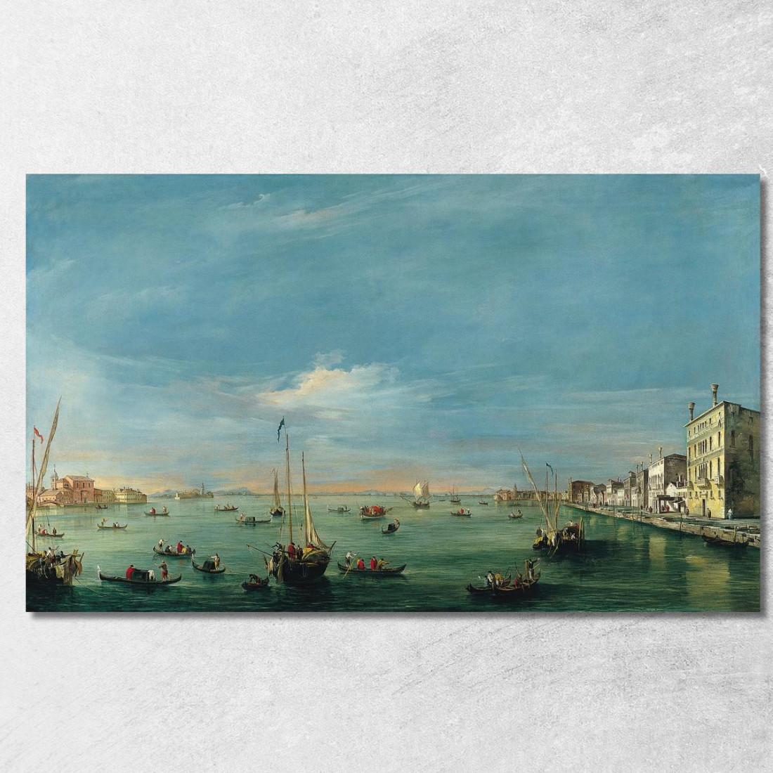 Veduta Del Canale Della Giudecca E Delle Zattere Francesco Guardi fgr50 quadro stampato su tela