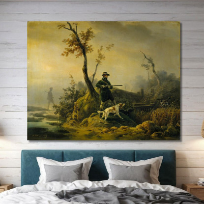 Caccia Alle Anatre Horace Vernet hvr14 quadro stampato su tela