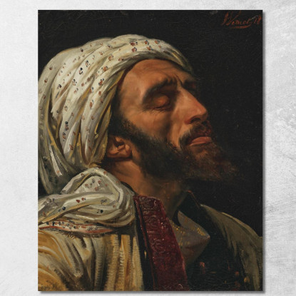 Ritratto Di Un Uomo Arabo Horace Vernet hvr26 quadro stampato su tela