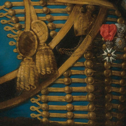 Ritratto Del Colonnello Auguste-Frédéric-Bon-Amour Marchese De Talhouët Horace Vernet hvr28 quadro stampato su tela
