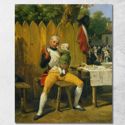 Il Veterano A Casa Horace Vernet hvr47 quadro stampato su tela
