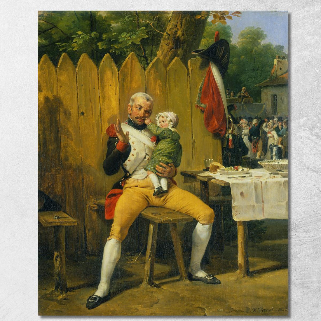 Il Veterano A Casa Horace Vernet hvr47 quadro stampato su tela