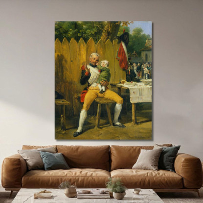 Il Veterano A Casa Horace Vernet hvr47 quadro stampato su tela