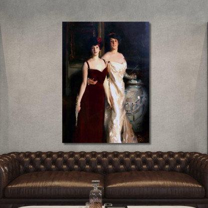 Ena E Betty Figlie Di Asher E Della Signora Wertheimer John Singer Sargent jss70 quadro stampato su tela