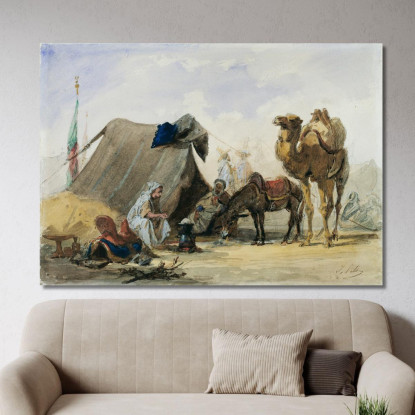 Un Accampamento Arabo Isidore Pils ipl1 quadro stampato su tela