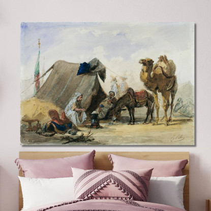 Un Accampamento Arabo Isidore Pils ipl1 quadro stampato su tela