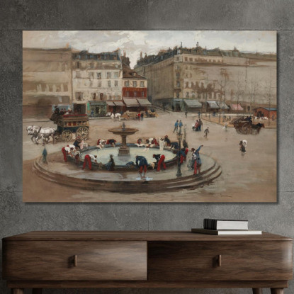 Lavanderia A Place Pigalle Marzo 1871 Isidore Pils ipl10 quadro stampato su tela