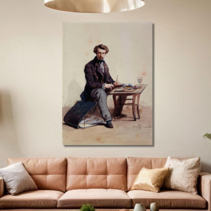 Ritratto Dell'Artista Isidore Pils ipl16 quadro stampato su tela