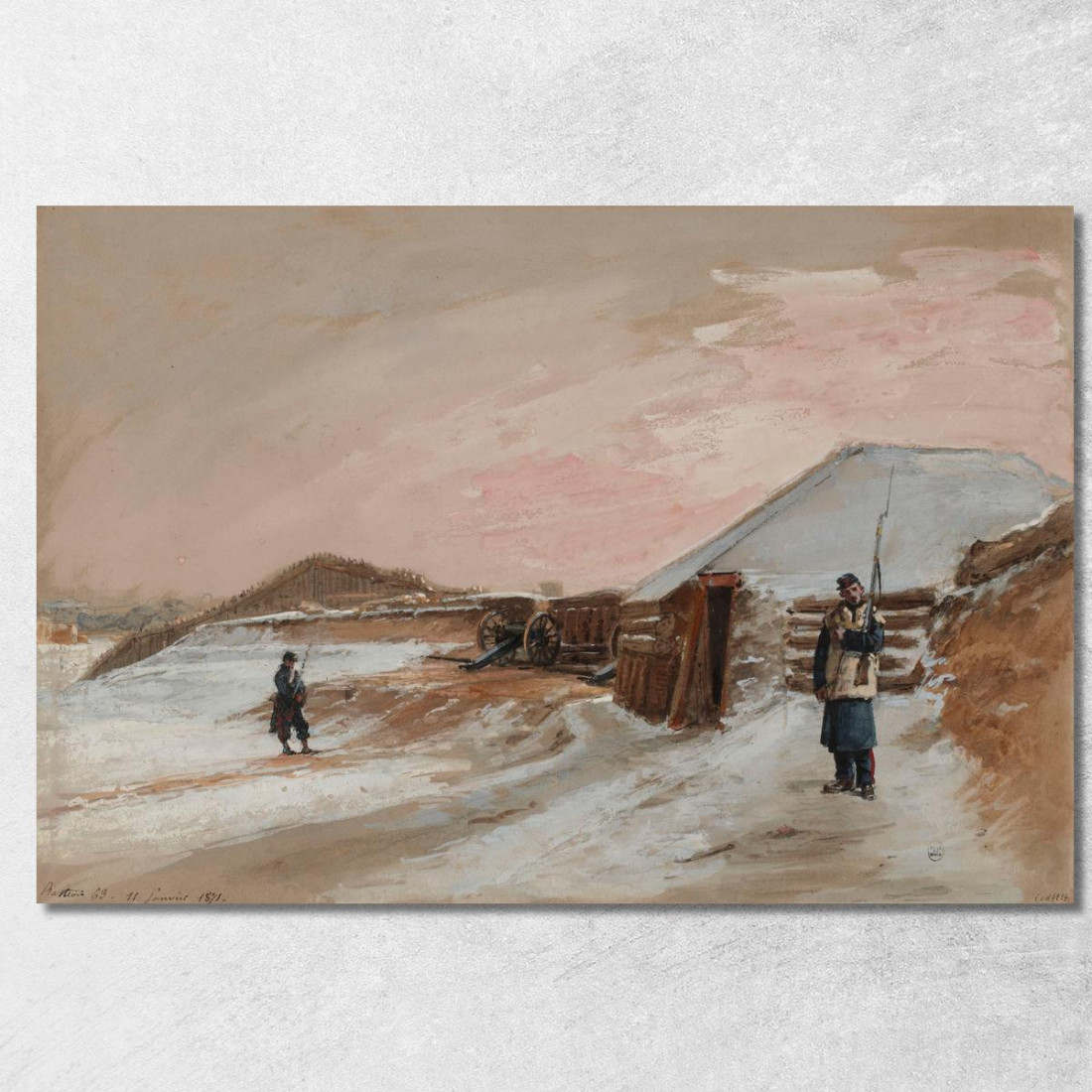 Assedio Di Parigi Bastione 63 11 Gennaio 1871 Isidore Pils ipl20 quadro stampato su tela