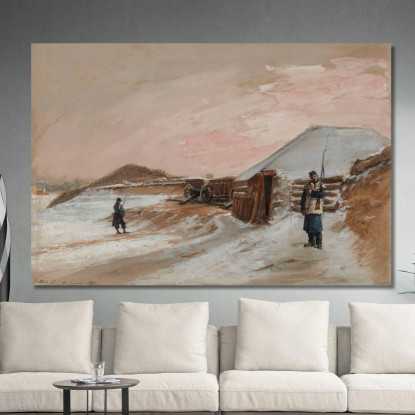 Assedio Di Parigi Bastione 63 11 Gennaio 1871 Isidore Pils ipl20 quadro stampato su tela
