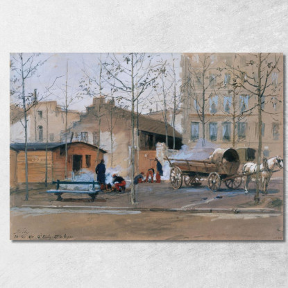 Soldati Del 37° Di Linea Sul Boulevard De Clichy Isidore Pils ipl23 quadro stampato su tela