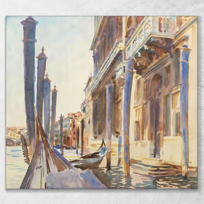 Ormeggi Gondole Sul Canal Grande John Singer Sargent jss94 quadro stampato su tela