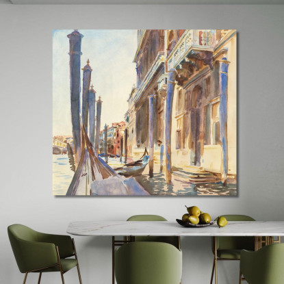 Ormeggi Gondole Sul Canal Grande John Singer Sargent jss94 quadro stampato su tela