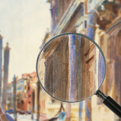 Ormeggi Gondole Sul Canal Grande John Singer Sargent jss94 quadro stampato su tela