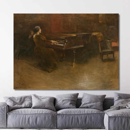 Il Pianoforte John White Alexander jwa10 quadro stampato su tela
