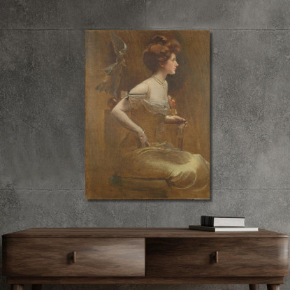 Signora Thomas Hastings John White Alexander jwa12 quadro stampato su tela