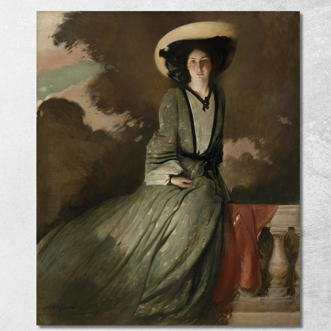 Ritratto Della Signora John White Alexander John White Alexander jwa16 quadro stampato su tela