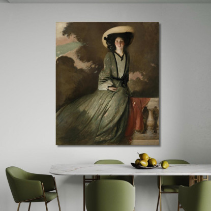 Ritratto Della Signora John White Alexander John White Alexander jwa16 quadro stampato su tela