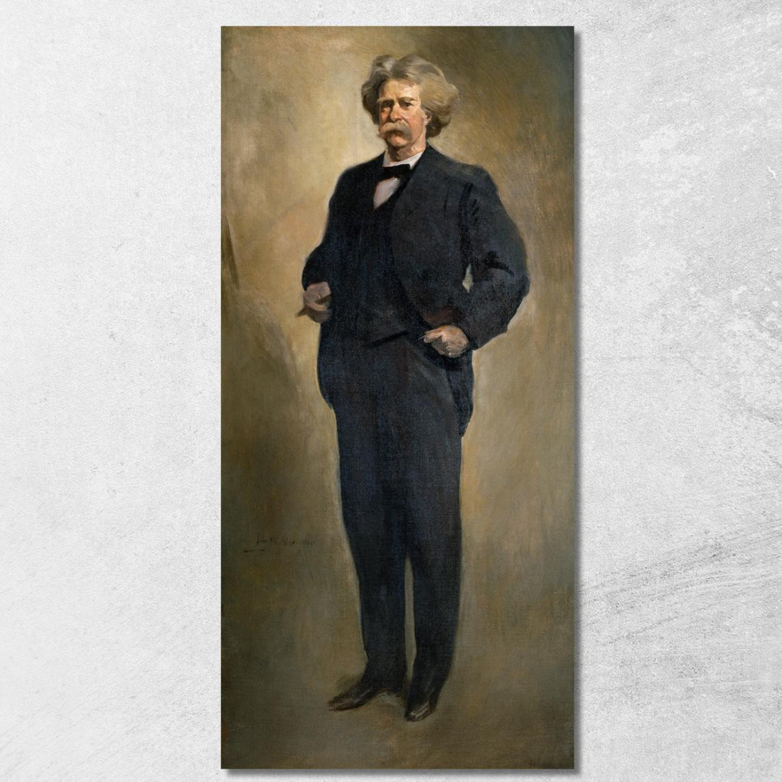Ritratto Di Samuel L. Clemens (Mark Twain) John White Alexander jwa18 quadro stampato su tela